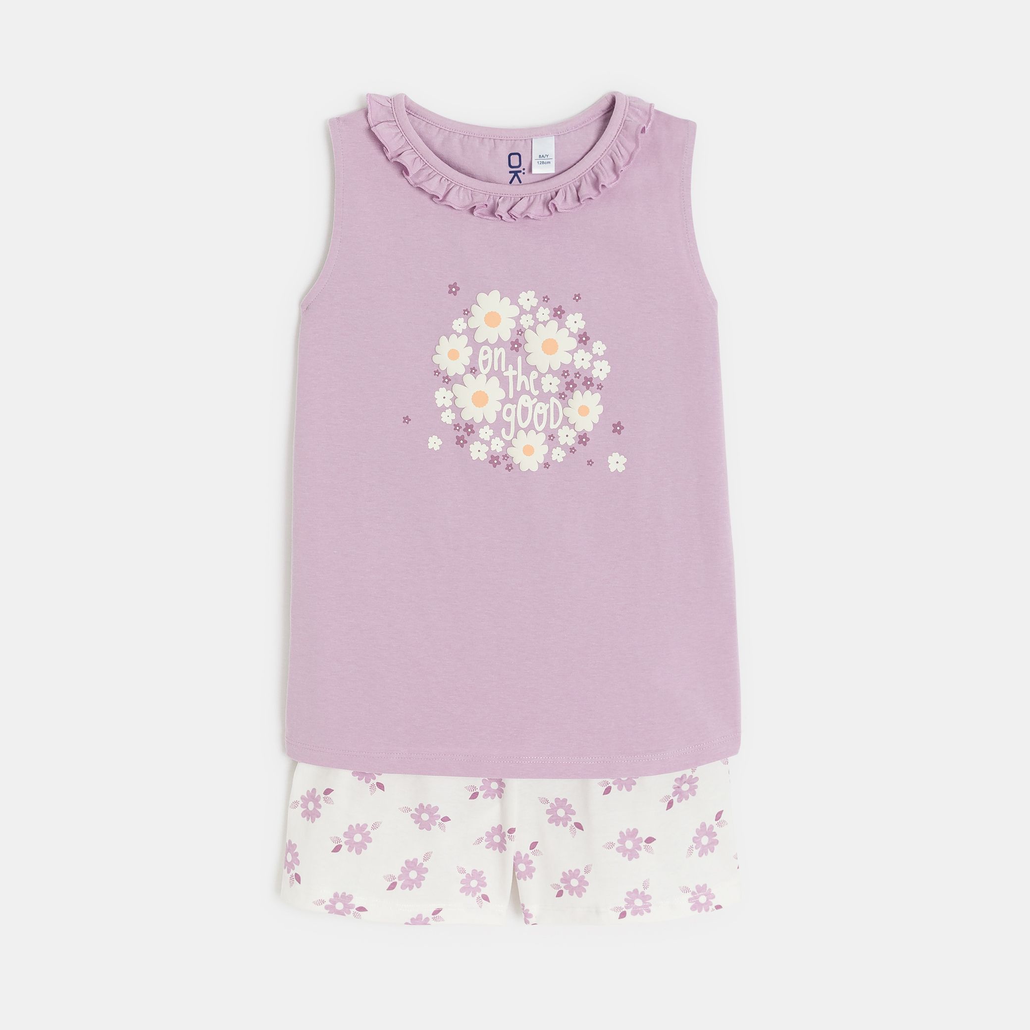 Quần short pijama hoa